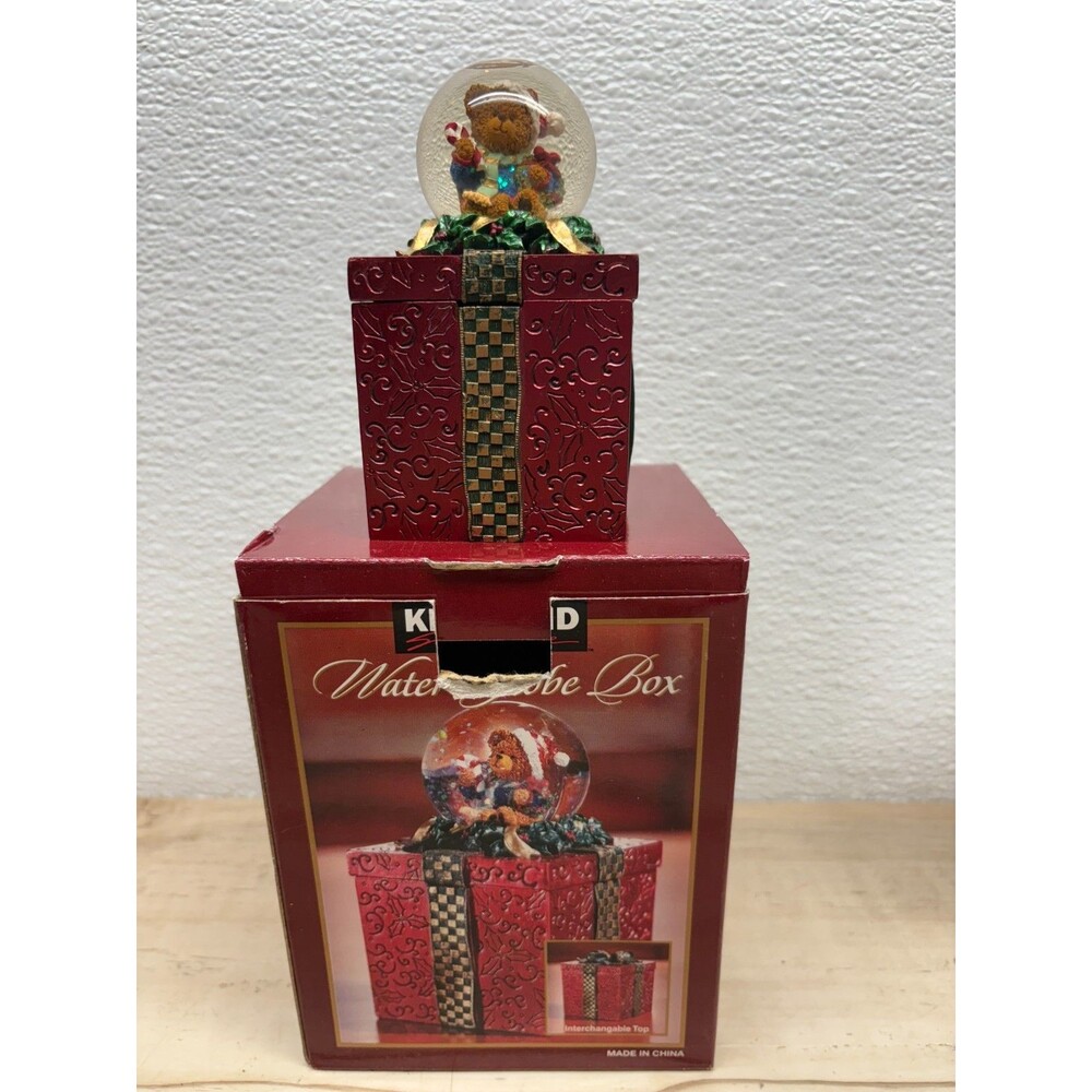 Kirkland Signature Water Globe Box With Interchangleable Top Teddy Bear